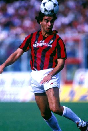 Stefano Borgonovo al Milan nel 1989-90. Liverani